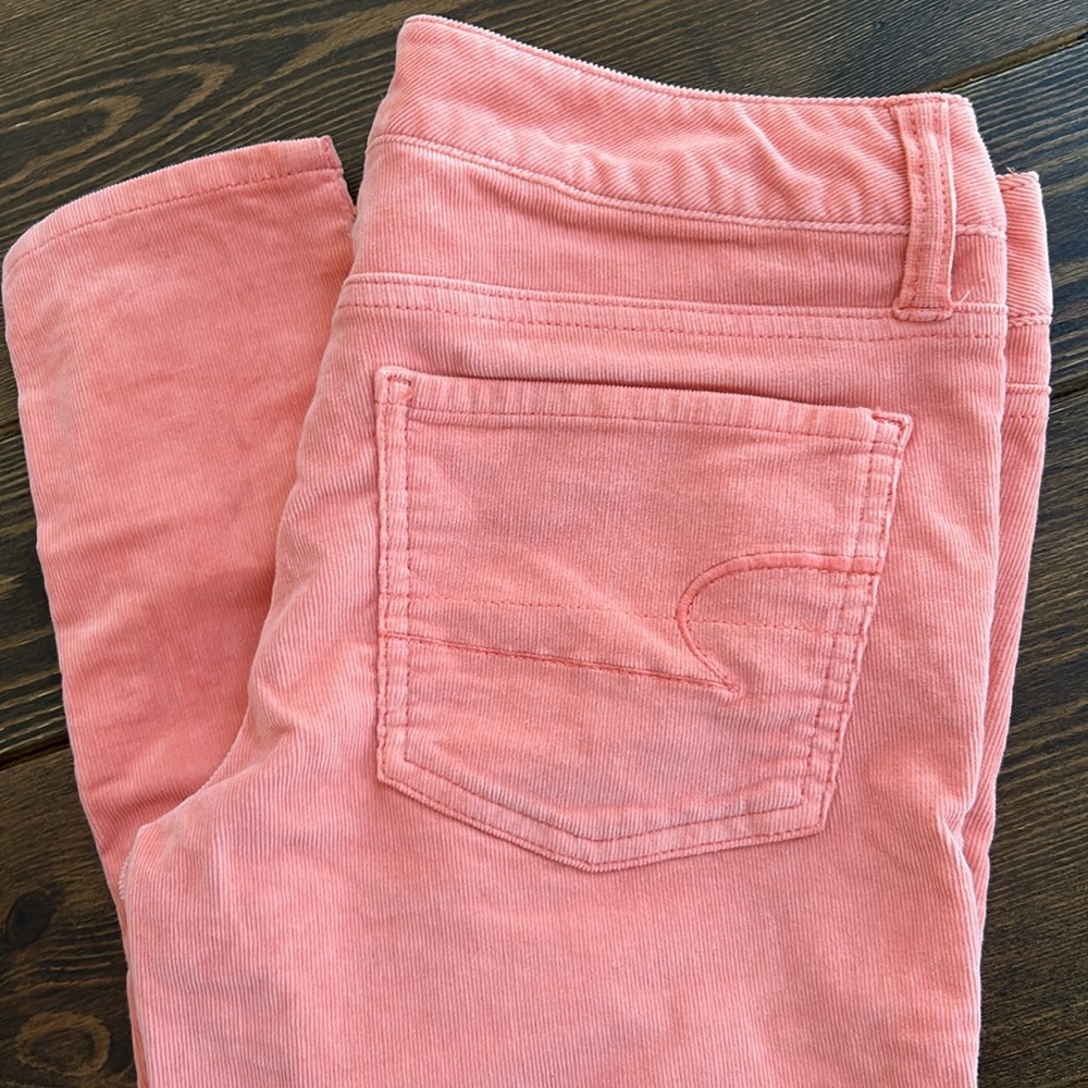 AEO Pink Coral Corduroy Jean
